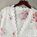 Hmlai Clearance Women Chiffon Cardigan Floral Print Kimono Smock Cover Loose Coat Top for Autumn Spring White B07G6H8YSV